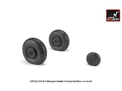 Iljushin Il-2 Bark (Late) Wheels W/ Weighted Tires - zdjęcie 3