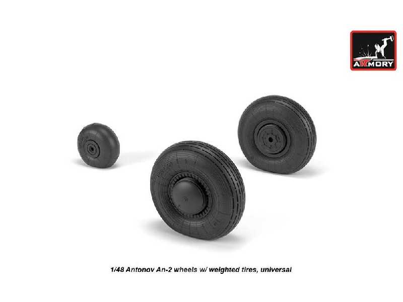 Antonov An-2/An-3 Colt Wheels W/ Weighted Tires - zdjęcie 1 Antonov An-2/An-3 Colt Wheels W/ Weighted Tires - zdjęcie 1
