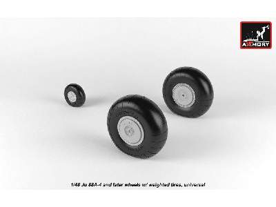 Junkers Ju 88 Late Wheels W/ Weighted Tires - zdjęcie 2