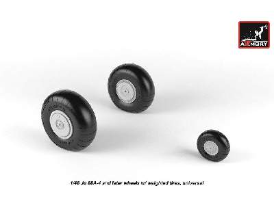 Junkers Ju 88 Late Wheels W/ Weighted Tires - zdjęcie 4