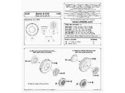 Martin B-57B  Wheels set 1/48 for Airfix kit - zdjęcie 2