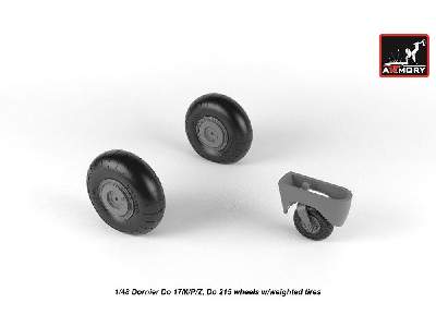 Dornier Do 17m/P/Z, Do 215 Wheels W/Weighted Tires - zdjęcie 4
