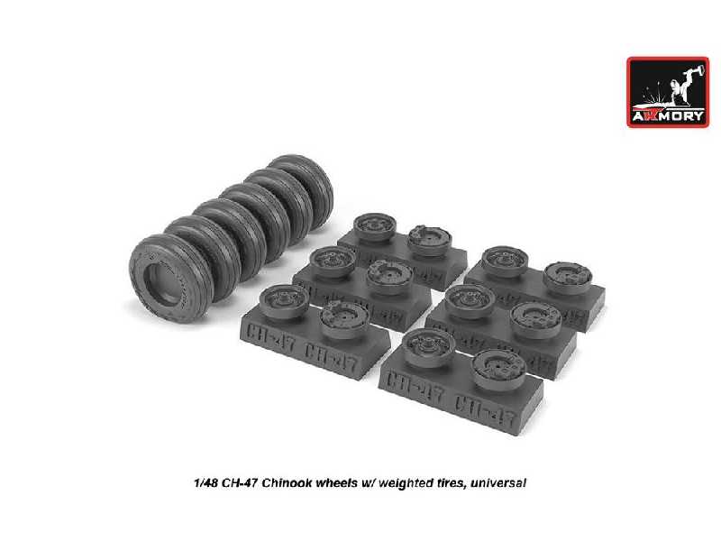 Ch-47 Chinook Wheels W/ Weighted Tires - zdjęcie 1 Ch-47 Chinook Wheels W/ Weighted Tires - zdjęcie 1