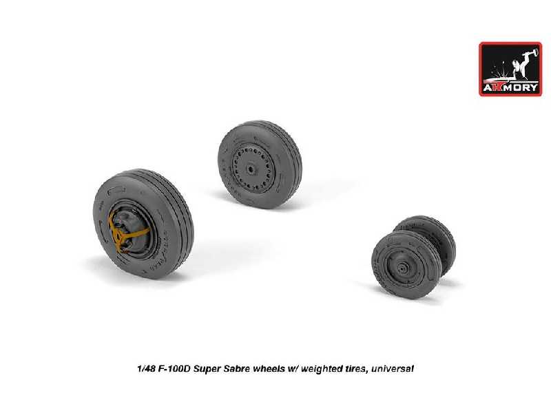 F-100d Super Sabre Wheels W/ Weighted Tires - zdjęcie 1 F-100d Super Sabre Wheels W/ Weighted Tires - zdjęcie 1