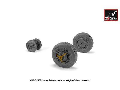 F-100d Super Sabre Wheels W/ Weighted Tires - zdjęcie 3