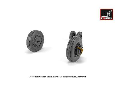 F-100d Super Sabre Wheels W/ Weighted Tires - zdjęcie 4