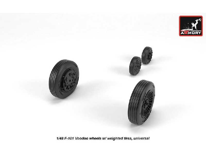 F-101 Voodoo Wheels W/ Optional Nose Wheels & Weighted Tires - zdjęcie 1