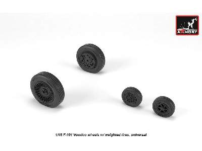 F-101 Voodoo Wheels W/ Optional Nose Wheels & Weighted Tires - zdjęcie 2