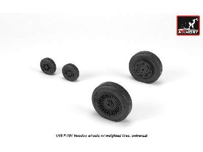 F-101 Voodoo Wheels W/ Optional Nose Wheels & Weighted Tires - zdjęcie 3