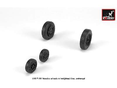 F-101 Voodoo Wheels W/ Optional Nose Wheels & Weighted Tires - zdjęcie 4