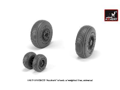 F-111 Aardvark Early Type Wheels W/ Weighted Tires - zdjęcie 4