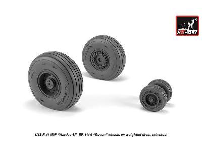 F-111 Aardvark Late Type Wheels W/ Weighted Tires - zdjęcie 1