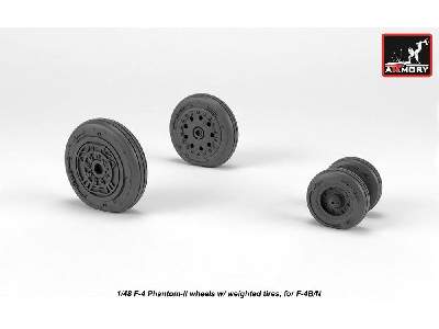 F-4 Phantom-ii Wheels W/ Weighted Tires, Early - zdjęcie 1