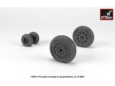 F-4 Phantom-ii Wheels W/ Weighted Tires, Early - zdjęcie 3