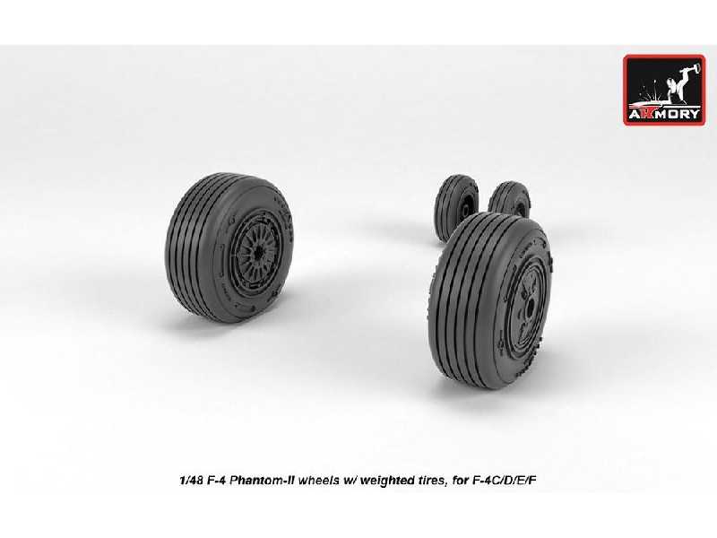 F-4 Phantom-ii Wheels W/ Weighted Tires, Mid - zdjęcie 1 F-4 Phantom-ii Wheels W/ Weighted Tires, Mid - zdjęcie 1