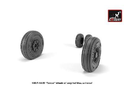F-14 Tomcat Early Type Wheels W/ Weighted Tires - zdjęcie 2
