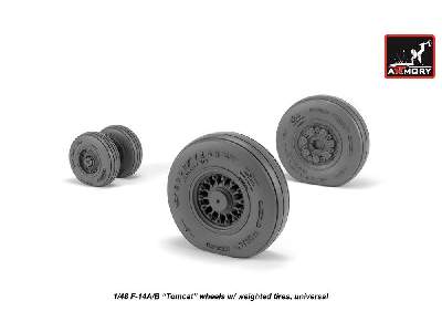 F-14 Tomcat Early Type Wheels W/ Weighted Tires - zdjęcie 3