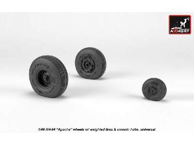 Ah-64 Apache Wheels W/ Weighted Tires, Smooth Hubs - zdjęcie 3