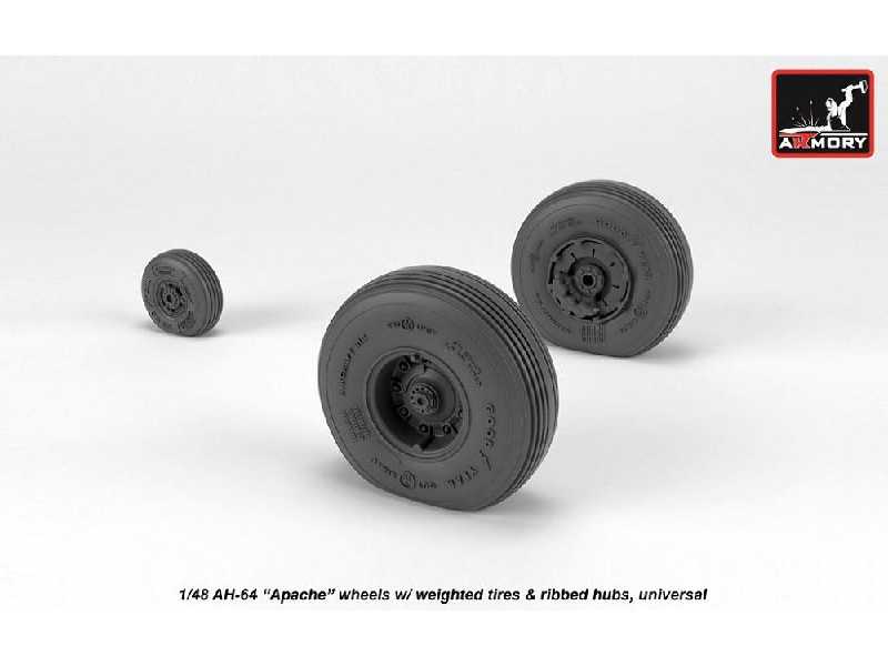 Ah-64 Apache Wheels W/ Weighted Tires, Spoked Hubs - zdjęcie 1 Ah-64 Apache Wheels W/ Weighted Tires, Spoked Hubs - zdjęcie 1