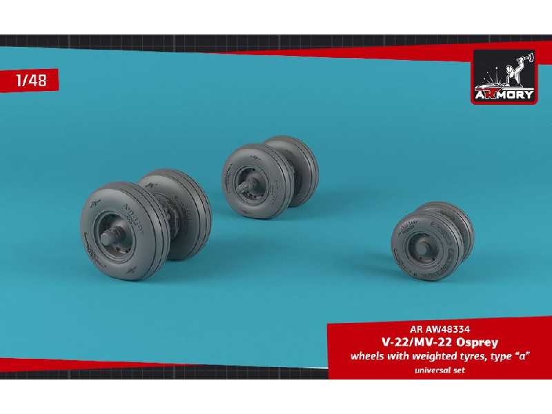 Ov-22 Osprey Wheels W/ Weighted Tires Type A - zdjęcie 1 Ov-22 Osprey Wheels W/ Weighted Tires Type A - zdjęcie 1