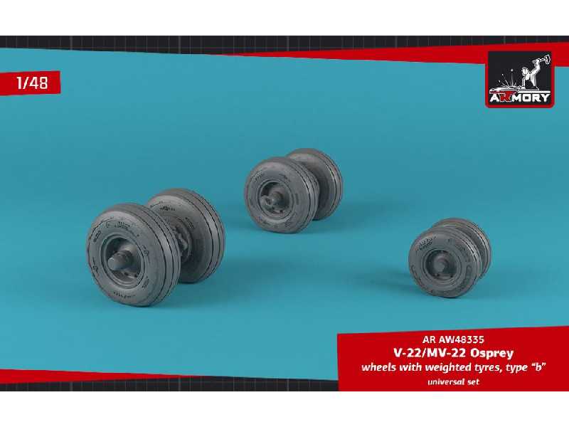 Ov-22 Osprey Wheels W/ Weighted Tires Type B - zdjęcie 1 Ov-22 Osprey Wheels W/ Weighted Tires Type B - zdjęcie 1