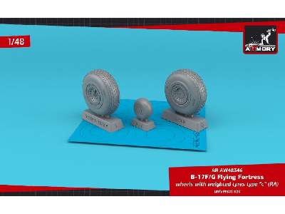 B-17f/G Flying Fortress Wheels W/ Weighted Tyres Type C (Ra) - zdjęcie 1