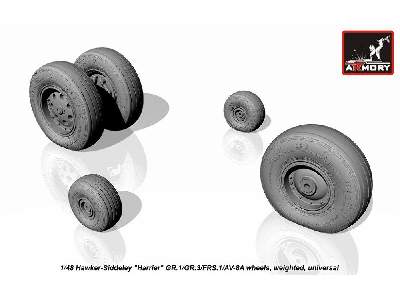 Hawker-siddeley Harrier Gr.1/Gr.3/Frs.1/Av-8a Wheels, Weighted - zdjęcie 2