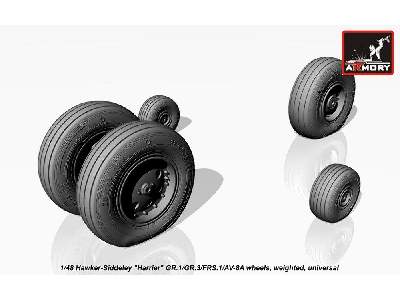 Hawker-siddeley Harrier Gr.1/Gr.3/Frs.1/Av-8a Wheels, Weighted - zdjęcie 3