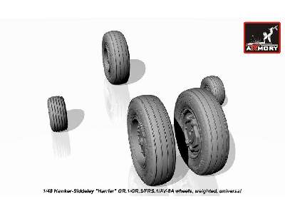 Hawker-siddeley Harrier Gr.1/Gr.3/Frs.1/Av-8a Wheels, Weighted - zdjęcie 4