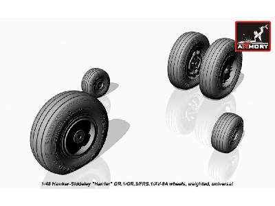 Hawker-siddeley Harrier Gr.1/Gr.3/Frs.1/Av-8a Wheels, Weighted - zdjęcie 5