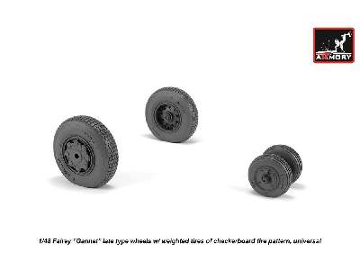 Fairey Gannet Late Type Wheels W/ Weighted Tires Of Checkerboard Tire Pattern - zdjęcie 1