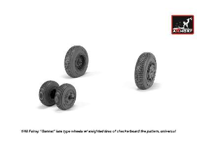 Fairey Gannet Late Type Wheels W/ Weighted Tires Of Checkerboard Tire Pattern - zdjęcie 2
