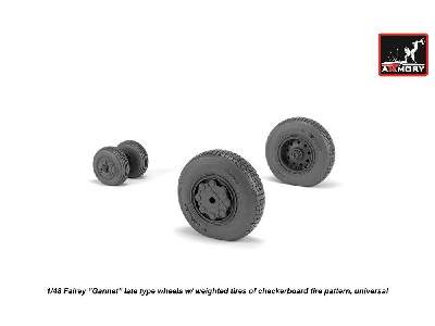 Fairey Gannet Late Type Wheels W/ Weighted Tires Of Checkerboard Tire Pattern - zdjęcie 3