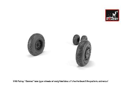 Fairey Gannet Late Type Wheels W/ Weighted Tires Of Checkerboard Tire Pattern - zdjęcie 4