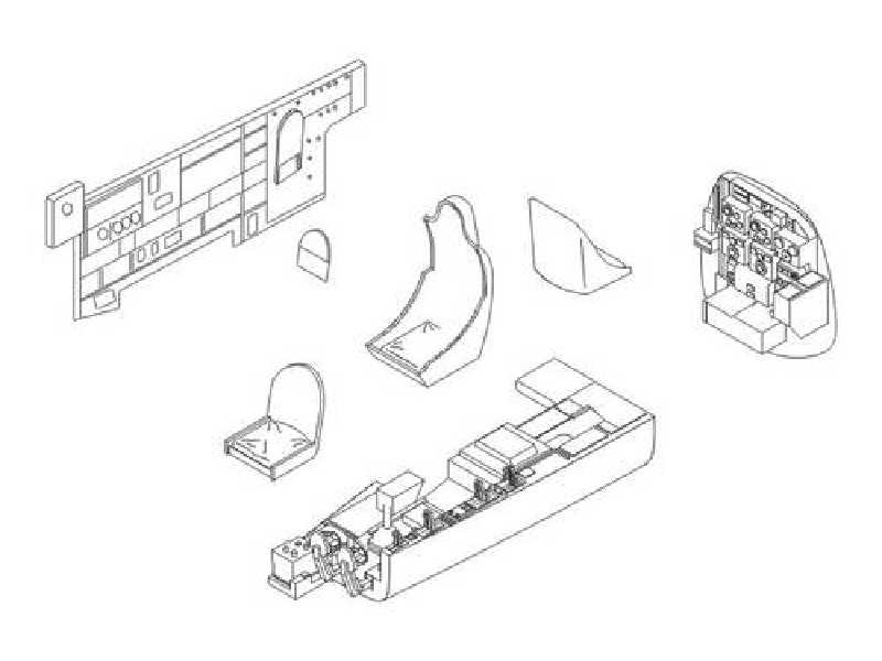 Junkers Ju 88A  Interior set - for B-stand position with two MG  - zdjęcie 1