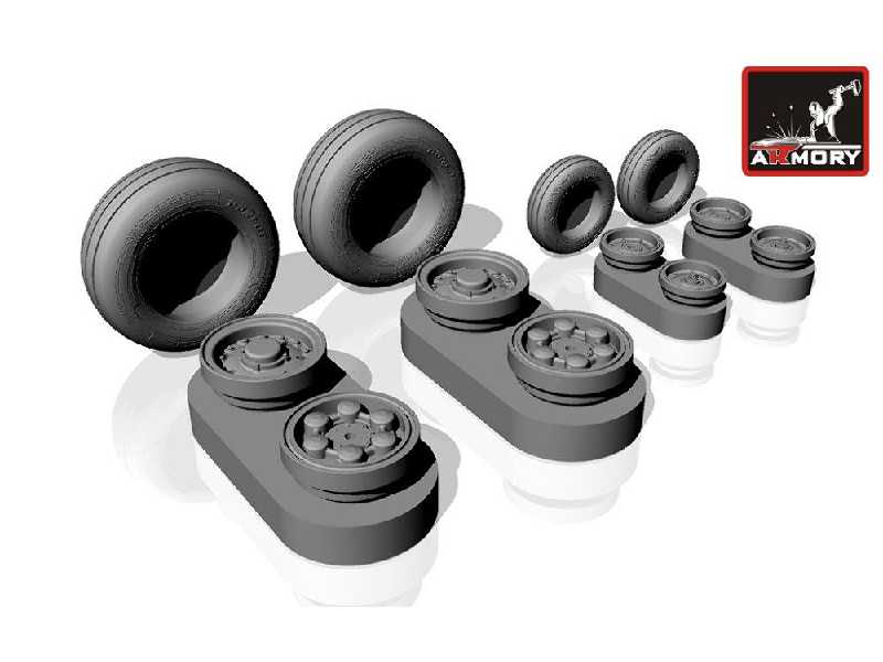 Panavia Tornado Wheels, W/ Tires Type A - zdjęcie 1 Panavia Tornado Wheels, W/ Tires Type A - zdjęcie 1