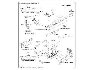 Junkers Ju 88A  Interior set - for B-stand position with two MG  - zdjęcie 2