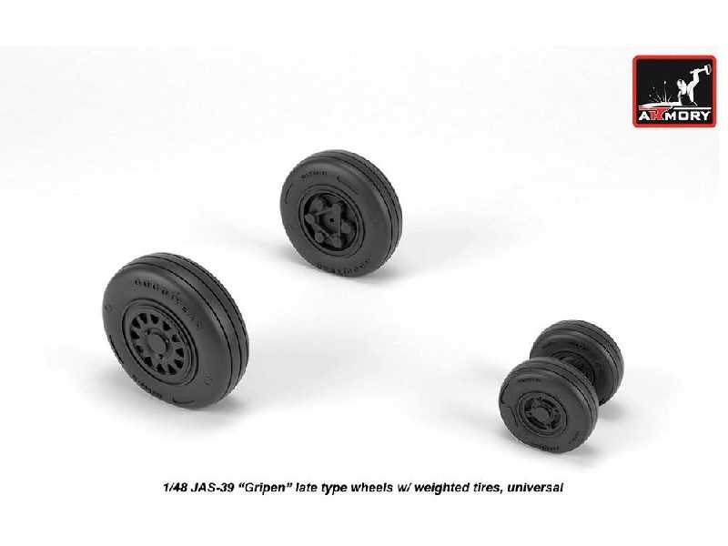 Jas-39 Gripen Wheels W/ Weighted Tires, Late - zdjęcie 1 Jas-39 Gripen Wheels W/ Weighted Tires, Late - zdjęcie 1
