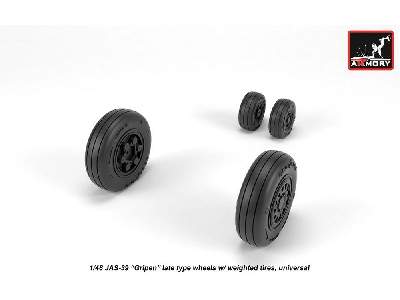 Jas-39 Gripen Wheels W/ Weighted Tires, Late - zdjęcie 2