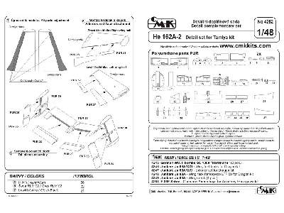 He 162A-2  Detail set 1/48 for Tamiya kit - zdjęcie 2