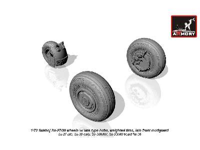 Sukhoj Su-27/30 Wheels W/ Late Type Hubs, Weighted Tires, Late Front Mudguard - zdjęcie 3
