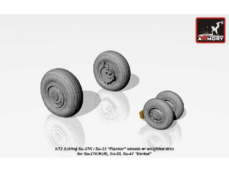 Sukhoj Su-27k / Su-33 Wheels W/ Weighted Tires, Front Mudguard - zdjęcie 1 Sukhoj Su-27k / Su-33 Wheels W/ Weighted Tires, Front Mudguard - zdjęcie 1