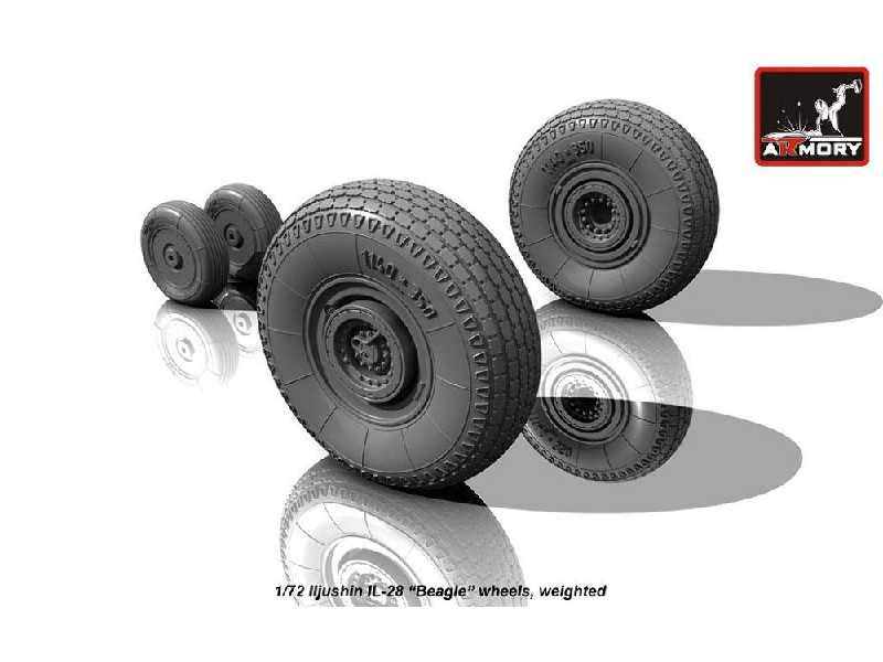 Iljushin Il-28 Beagle Wheels, Weighted - zdjęcie 1 Iljushin Il-28 Beagle Wheels, Weighted - zdjęcie 1