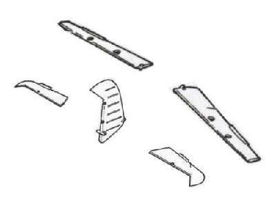 Bf 109K  Control surfaces set 1/48 for Hasegawa - zdjęcie 1