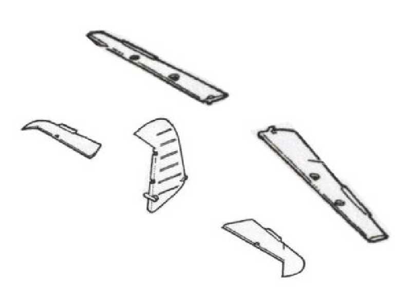 Bf 109K Control surfaces set 1/48 for Hasegawa - zdjęcie 1 Bf 109K Control surfaces set 1/48 for Hasegawa - zdjęcie 1