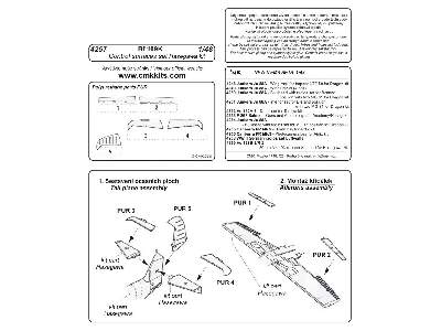 Bf 109K  Control surfaces set 1/48 for Hasegawa - zdjęcie 2