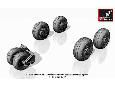 Sukhoj Su-32/34 Wheels W/ Weighted Tires, Front Mudguard - zdjęcie 2