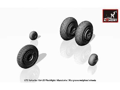 Yak-25 Flashlight / Mandrake / Mangrove Wheels W/ Weighted Tires - zdjęcie 2