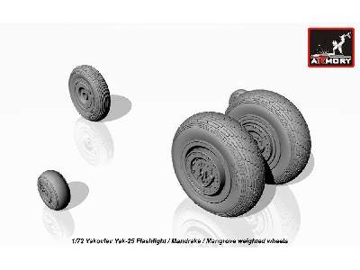 Yak-25 Flashlight / Mandrake / Mangrove Wheels W/ Weighted Tires - zdjęcie 3