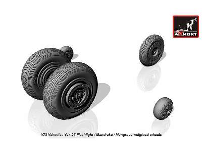 Yak-25 Flashlight / Mandrake / Mangrove Wheels W/ Weighted Tires - zdjęcie 4